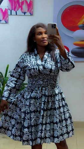 African ankara short dress - ankara,