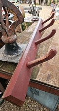 Antique Scullery Peg Hooks Wooden Coat Rack Wall Mounted Stable Bridle Rack