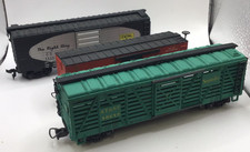 3 x HO Scale Box Cars AHM / POCHER / Rivarossi Missouri Georgia Santa Fe