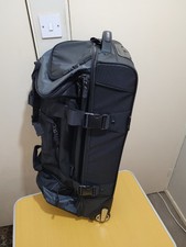 Ripstop Large Soft Wheeled Duffel Bag Telescopic Handle 35" Black Large Wheeled