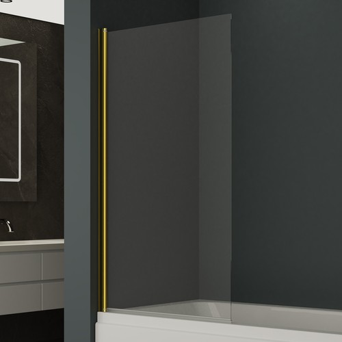 80cm frameless bath shower - frameless,
