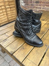 ARIAT MENS BLACK LEATHER LACED PADDOCK RIDING BOOT. UK 10.5. GOOD USED CONDITION