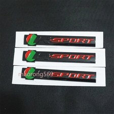 3x Dark Black Red Big Glossy