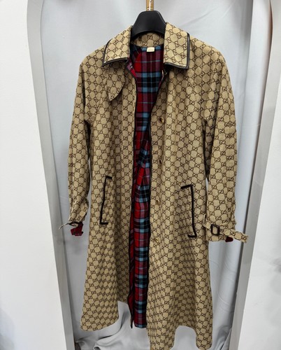 Gucci reversible check coat - gucci,