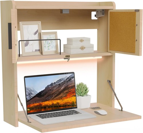 Wall mounted desk with led - wall,