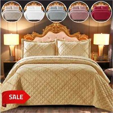 Piece quilted bedspread bed - 3,
