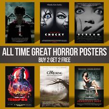 All Time Great Horror Movie Posters Classic Retro Poster Gift 80s 90s Wall Art