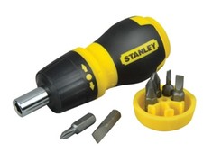 Stanley Stubby Ratchet Screwdriver & Bit Set Pozi (Pz)/Phillips (Ph)/Slot,066358
