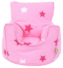Cotton Pink Stars Bean Bag Arm