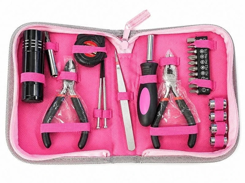 Compact tool kit set pink - tool, diy