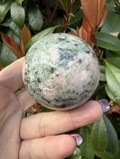 Green Tourmaline In Pink Opal