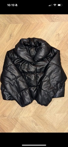 Zara faux leather puffer - zara,