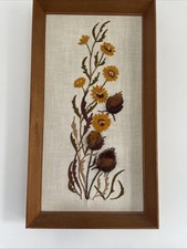 Vintage framed embroidered - vintage,