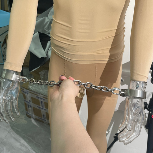 Stainless steel handcuffs - stainless,