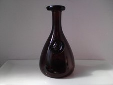 Holmegaard Amber Brown Glass Carafe Bottle; Ole Winther-1955 Scandinavian Viking