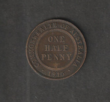 Australia Half Penny Coin George V 1915H fine  KM22   (A5-0.5-06) COMBINE OFFERS