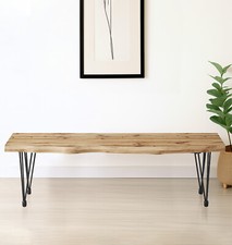 Dining Bench, Live Edge Effect
