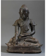 BRONZE MANDALAY BURMESE BUDDHA