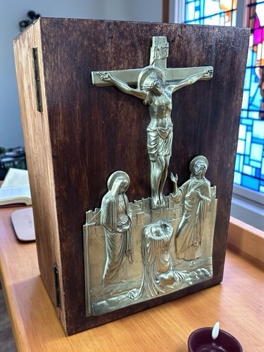 Old church candle box - old,