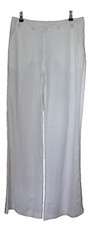 Wrap London white linen sailor style trousers 10 BNWT
