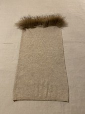 Wool/cashmere Snood With Real Fur Trim