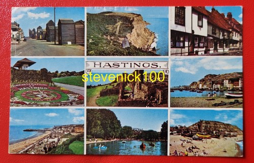 Postcard used hastings - used,