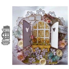 Heart Flower Window Metal