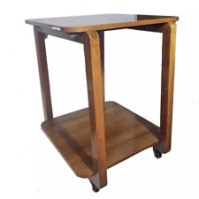 Art Deco 1930's Trolley Walnut Veneered Side Table Drinks Trolley