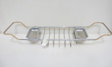 Vintage Chromed Brass Over Bath Bridge Caddy Storage Holder Tidy Bathroom Tub