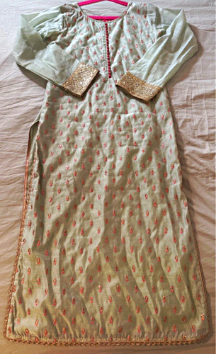 Mint green embroidered - mint,