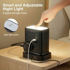 7 Ways + 4 USB Ports LED Light