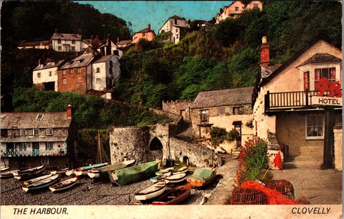 Vintage postcard the harbour - vintage,
