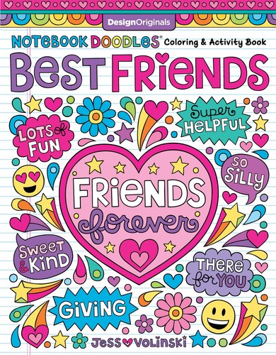 Notebook doodles best friends - notebook,