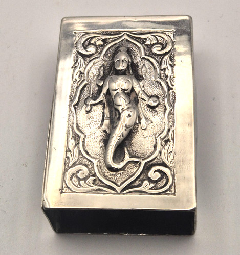 Silver 825 matchbox - , holder
