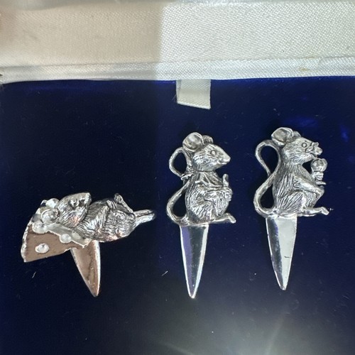 Set silver tone - silver, mice