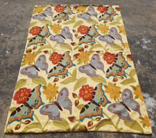 Vintage Woven Traditional Kashmiri Butterfly Multicolor Kilim Rug 177x118 cm