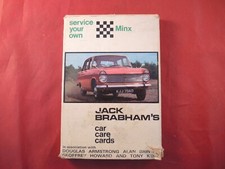 HILLMAN MINX JACK BRABHAMS CAR CARE CARDS - FULL SET INCLUDING WINDOW STICKER