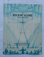 Vintage Sheet Music Rockin' Alone In An Old Rocking Chair Bob Miller Free Post