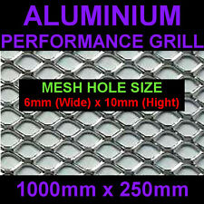 1x Silver Aluminium Racing Grille Net Vent Race Car Tuning 25x100cm Mesh 6x10mm