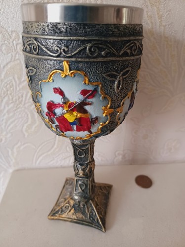 Medieval wine goblet - wine,