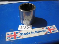 7/16" BSW BRITOOL 3/8" square drive socket   USED   MADE IN ENGLAND  P354