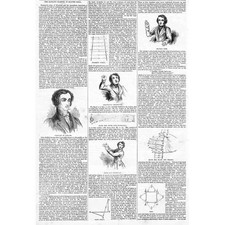 Mr Hullah's Singing Lessons in Exeter Hall - Antique Print 1842