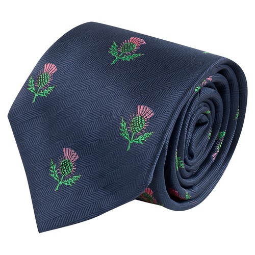 Scottish thistle navy blue - navy,