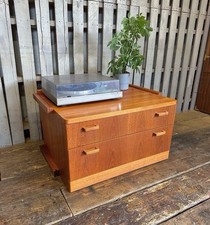 G Plan Teak Tv Hifi Stand Media Cabinet Vinyl Unit Vintage Retro Mid Century