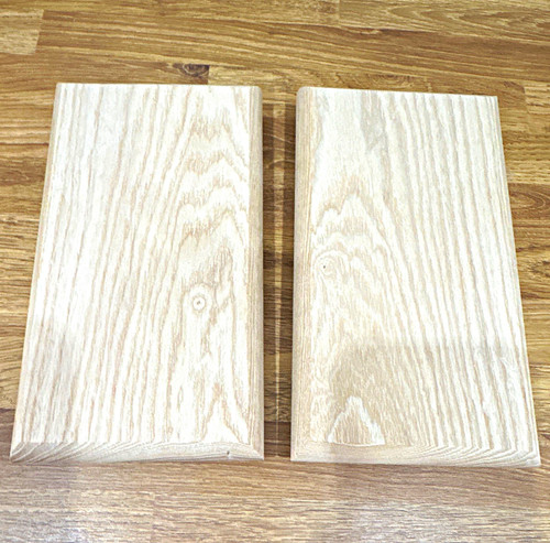 Pair oak newel post - of,