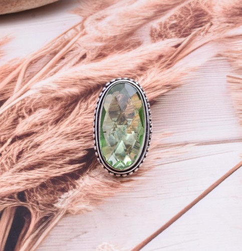 Pretty green amethyst gemstone - green,