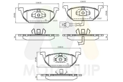 Brake pads set fits audi - pads,