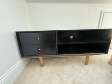 M&S Black Sideboard TV Stand Unit 2 Drawers