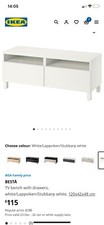ikea tv unit white
