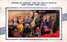 POSTCARD  COMIC   CINEMA  OLD